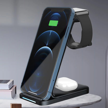 Wireless Charging Station for Multiple Devices - Magnetic Fast Charger Stand for Phone and Watch