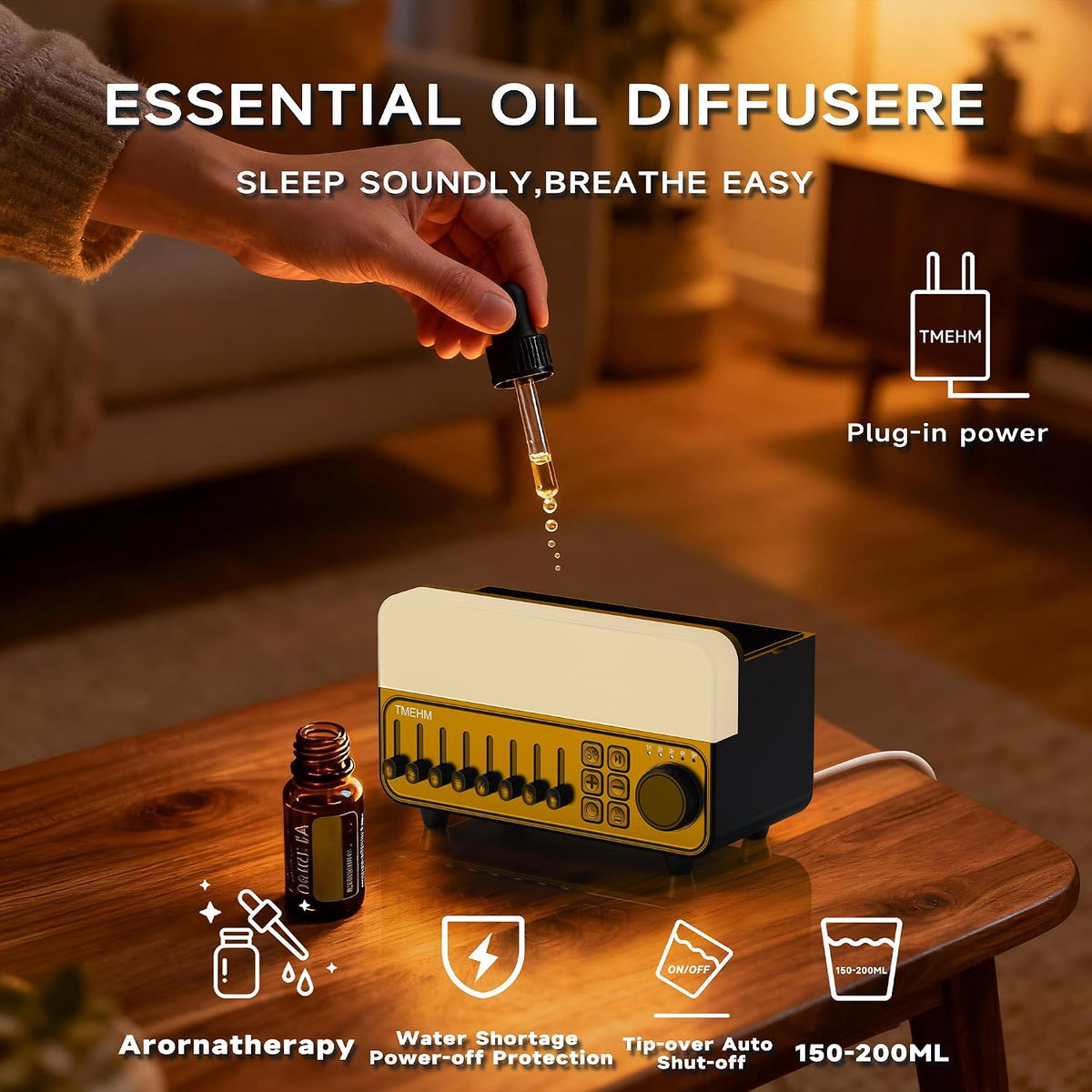 4-in-1 White Noise Machine and Flame Aroma Diffuser