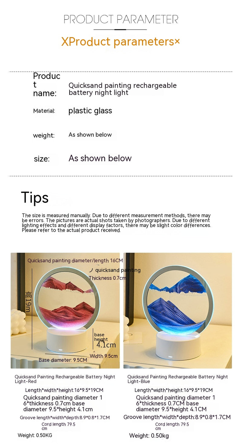 Elegant Quicksand Decorative Lamp for Unique Gifting