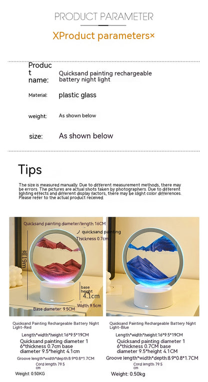 Elegant Quicksand Decorative Lamp for Unique Gifting