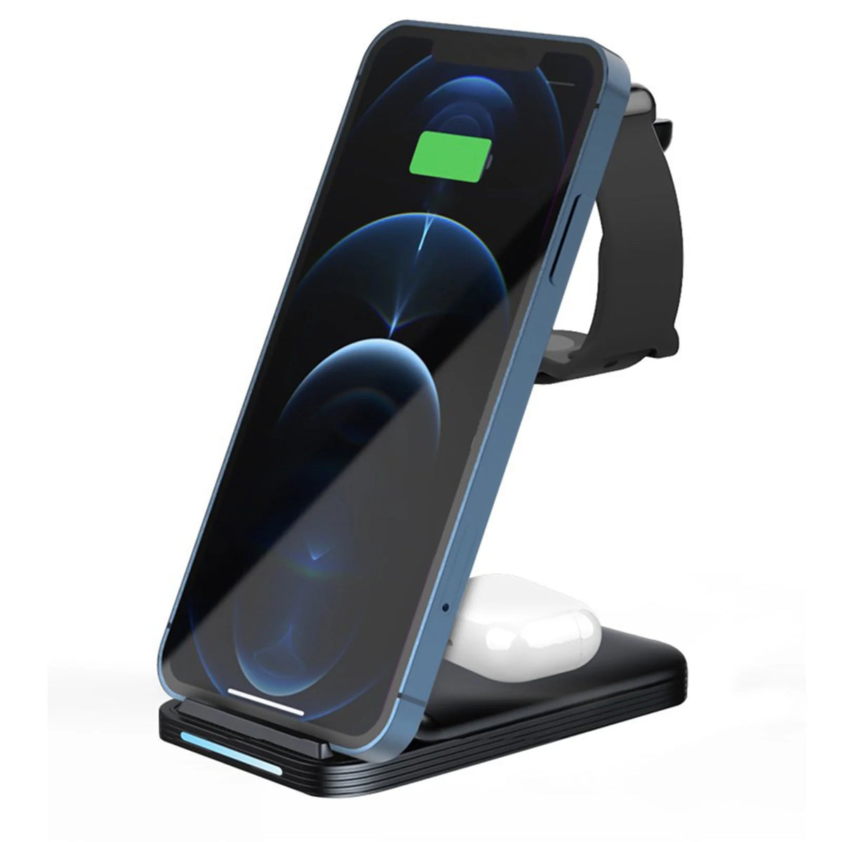 Wireless Charging Station for Multiple Devices - Magnetic Fast Charger Stand for Phone and Watch