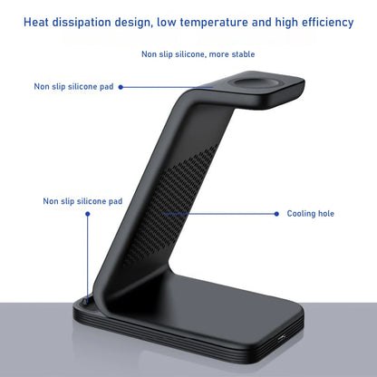 Wireless Charging Station for Multiple Devices - Magnetic Fast Charger Stand for Phone and Watch